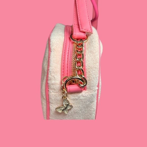 JUICY COUTURE PINK DIAMOND WINGING IT LOGO & RHINESTONE BUTTERFLY  BAG NWT - Picture 8 of 8